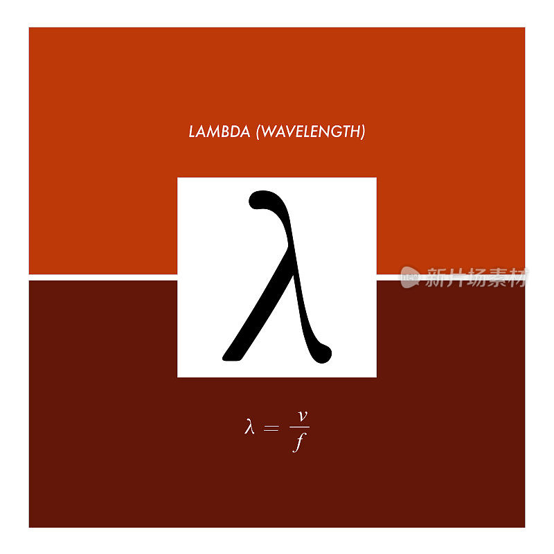 物理和数学常数，表达式和符号。Lambda -波长。